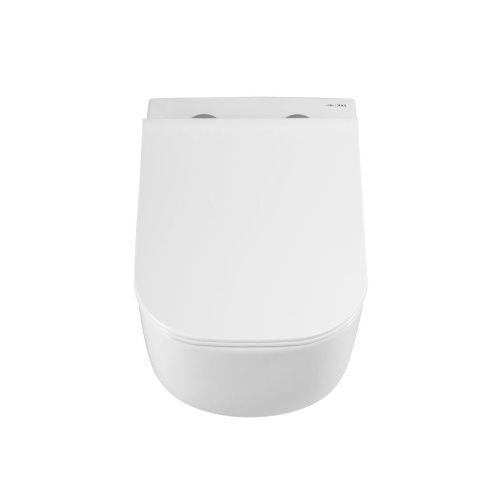 Унитаз подвесной Art&Max Monza AM232CHR/SC белый с сиденьем микролифт каскадный смыв - фото 4