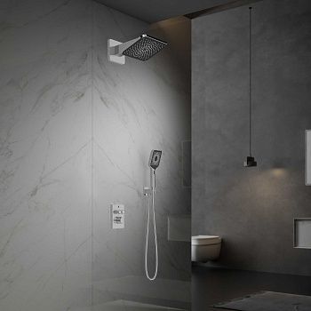 Душевая система Vincea Inspire VSFW-3I21MT4CH встраиваемая в стену цвет хром с термостатом