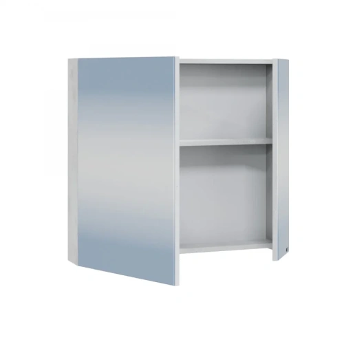 Зеркало-шкаф СанТа Марс 700418 70х70 подвесной цвет серый - фото 3