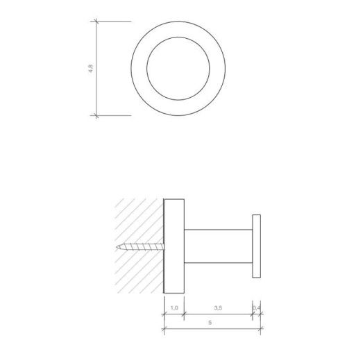Крючок Decor Walther Basic 530460 - фото 2