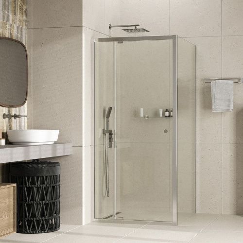 Душевой уголок Wasserkraft Aula 11P 11P22 100х90 стекло прозрачное профиль хром без поддона - фото 3