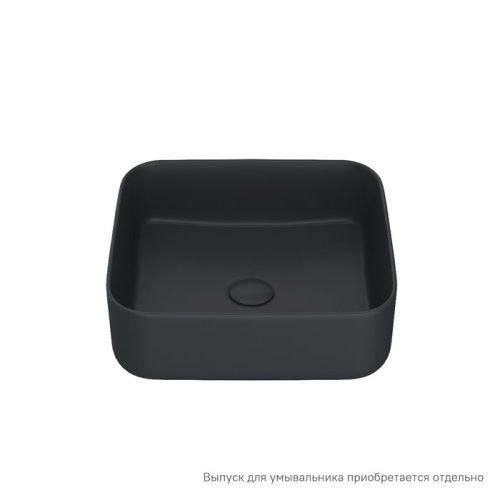 Раковина керамическая Iddis Bridge BRIBM04i27 40х40 накладная цвет черный без отверстий под смеситель - фото 2