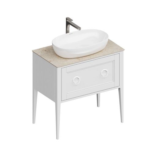 Тумба под раковину Kerama Marazzi PLAZA PL.CN.80.1+1\WHT.M 80х50 напольная цвет белый