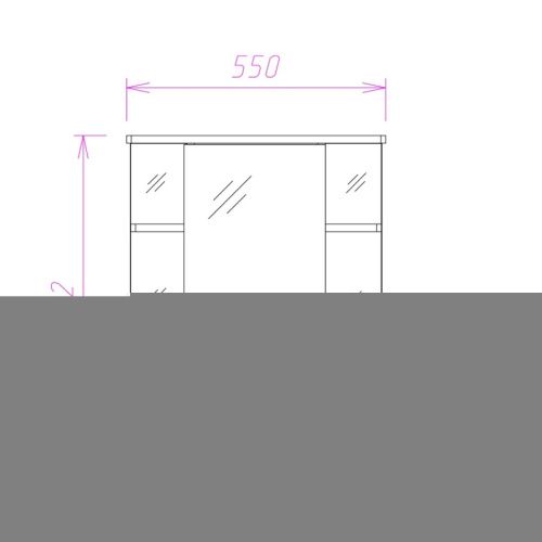 Зеркало-шкаф Onika Глория 205504 60х70 подвесной цвет белый - фото 3