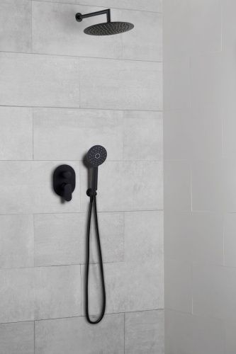 Душевая система AQG Beta 19BETER20805 встраиваемая в стену цвет черный - фото 2