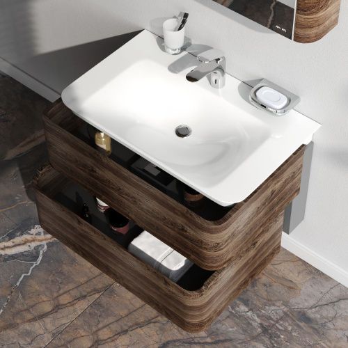 Тумба под раковину Am.Pm Sensation M30FHX0802NF 80х50 подвесная цвет коричневый - фото 4