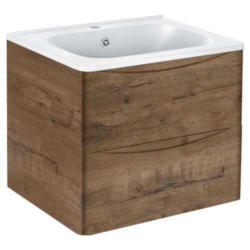 Тумба под раковину Vincea Paola VMC-2P600BT 60х50 подвесная цвет серый - фото 3