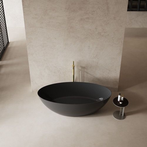 Ванна карбоновая Abber Karbon AK9002-1.8 180х85 отдельностоящая овальная - фото 3