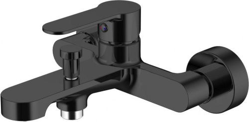 Смеситель для ванны с душем Aquanet Passion AF300-20B настенный черный