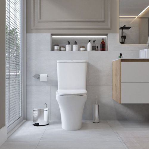 Унитаз напольный с бачком Teymi Ellie T40206 белый с сиденьем микролифт безободковый смыв торнадо - фото 5