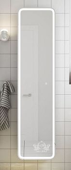 Зеркало-шкаф Art&Max PLATINO AM-Pla-400-1600-1D-R-L-DS-F 40х160 подвесной цвет белый