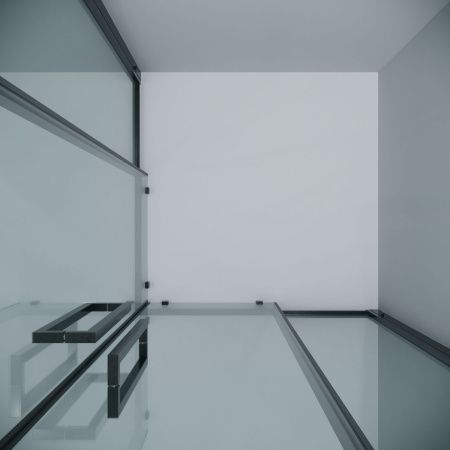 Душевой уголок Grossman Cosmo 300.K33.02.1010.42.00 100х100 стекло прозрачное профиль графит без поддона