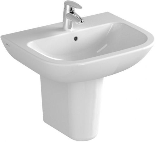 Раковина из сантехнического фарфора Vitra S20 5502B003-0001 60х40 подвесная цвет белый 1 отверстие под смеситель - фото 2