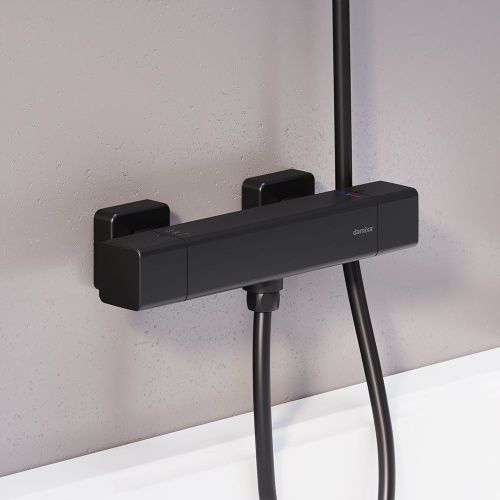 Смеситель для душа Damixa Gala 536000300 настенный черный с термостатом - фото 4