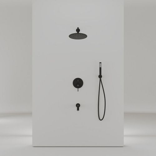 Душевая система Sancos Select SC3004MB встраиваемая в стену цвет черный - фото 2