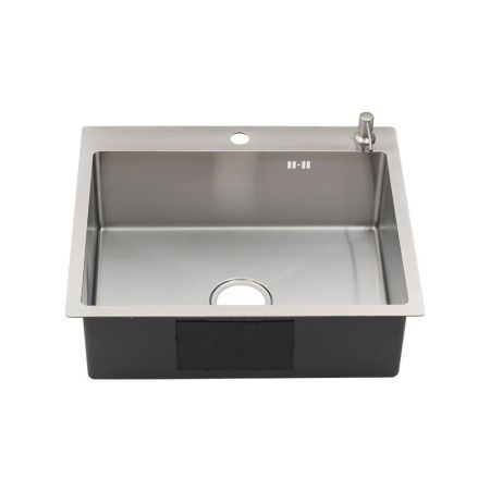 Кухонная мойка Melana ProfLine MLN-R6050H+дозатор 60х50 цвет серый поверхность матовая