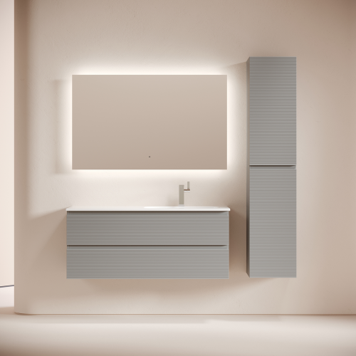 Тумба под раковину Sancos FOLK FL120RES 120х40 подвесная цвет серый - фото 3