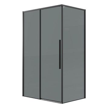 Душевой уголок Grossman Galaxy 120.K33.01.1170.21.10 110х70 стекло тонированное профиль черный без поддона