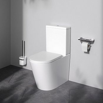 Унитаз напольный с бачком Am.Pm Func C8F8600SC белый с сиденьем микролифт безободковый каскадный смыв