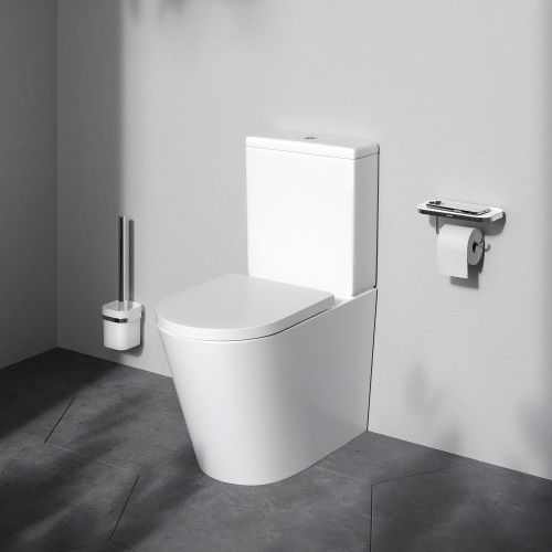 Унитаз напольный с бачком Am.Pm Func C8F8600SC белый с сиденьем микролифт безободковый каскадный смыв