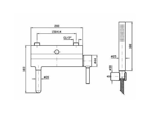 Смеситель для ванны ZUCCHETTI ZP6181 настенный хром - фото 3