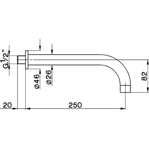Излив Cisal ZA00125121 хром - фото 2