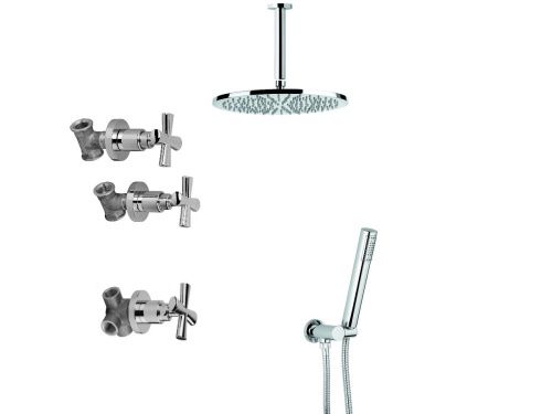 Душевая система Emmevi Spirit New 31009OR/1 встраиваемая в стену цвет золото