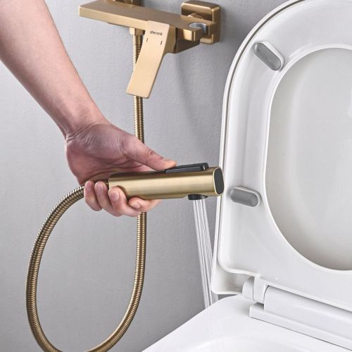 Гигиенический душ со смесителем Shevanik S6105G-1 золото - фото 5