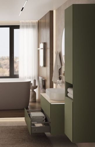 Шкаф-пенал Allen Brau Infinity 1.21009.CGM 40х180 подвесной цвет зеленый - фото 3