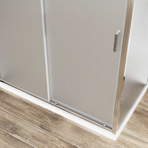 Душевой уголок Vincea City VSR-5CT9012MT 120х90 стекло текстурное профиль хром без поддона - фото 2