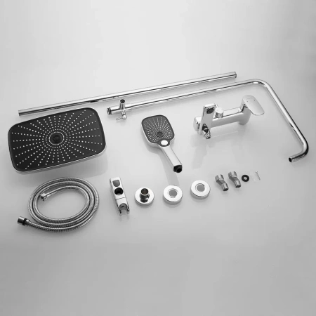 Душевая стойка Shevanik S8536 настенная цвет хром