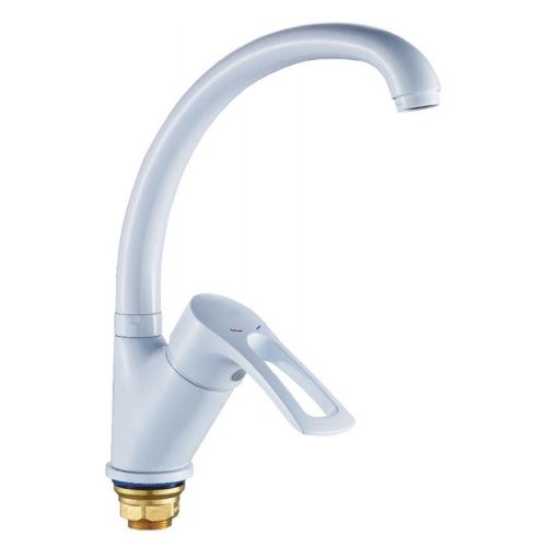 Смеситель для кухни Cron CN77318-WC на мойку белый - фото 2