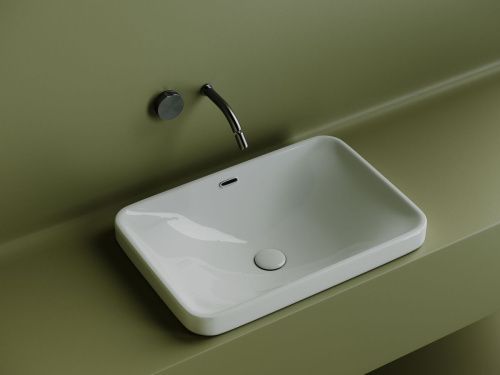 Раковина из сантехнического фарфора Ceramica Nova ELEMENT CN5041 61х42 встраиваемая цвет белый без отверстий под смеситель - фото 5