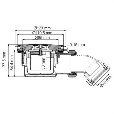 Сифон Wasserkraft Berkel 48P D210 хром