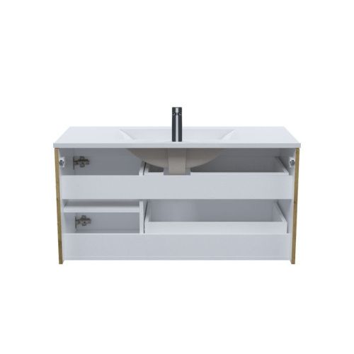 Тумба с раковиной Iddis Bild BIL10V0i95K 100х50 подвесная цвет коричневый - фото 3