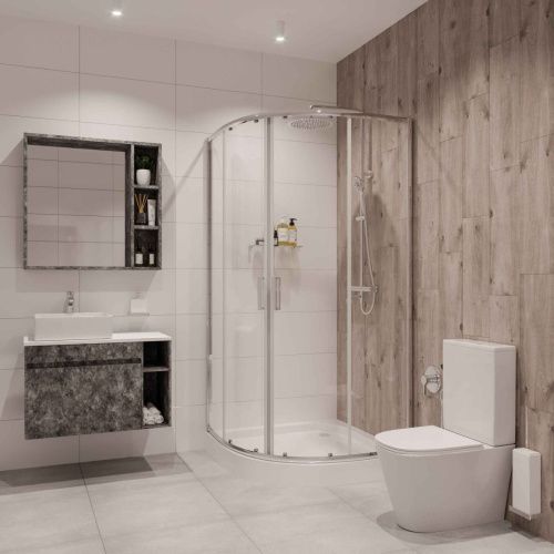 Душевой уголок Niagara Nova 66860811 80х80 стекло прозрачное профиль хром без поддона - фото 2