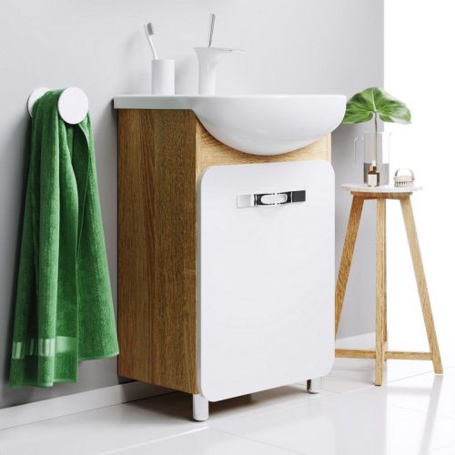 Тумба под раковину Aqwella Y Veg.01.05 50х30 подвесная цвет коричневый - фото 4