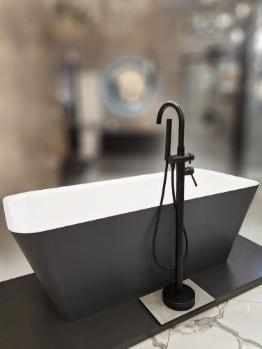 Смеситель для ванны AltroBagno Metropoli AltroBagnoMetropoli020202NeOp напольный черный - фото 2