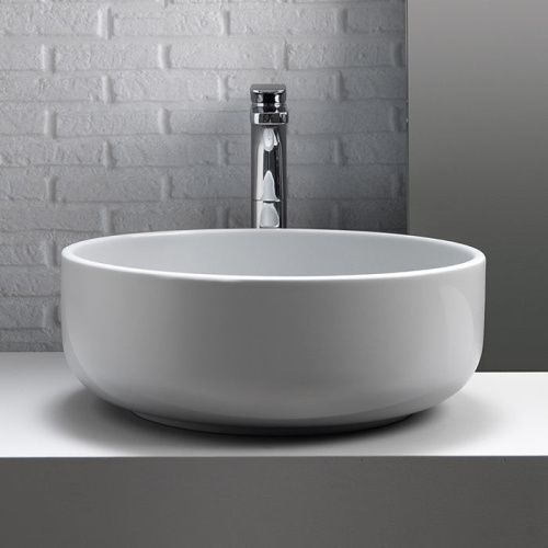 Раковина из сантехнического фарфора Kerasan Ciotola 430201 50х50 накладная цвет белый без отверстий под смеситель