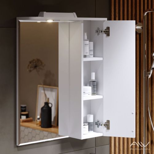 Зеркало-шкаф Alavann Vittoria ALV0272001 60х80 подвесной цвет белый - фото 2