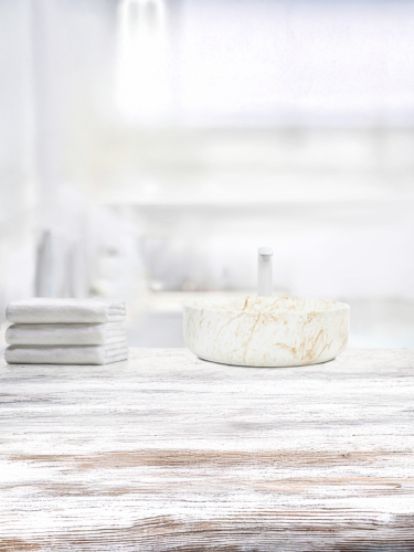 Раковина из сантехнического фаянса WeltWasser WW SK 10000004542 40 см накладная цвет белый/бежевый без отверстий под смеситель - фото 4