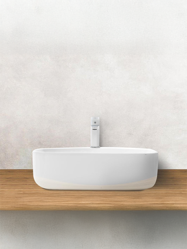 Раковина из сантехнического фаянса WeltWasser WW SK 10000004580 40 см накладная цвет белый 1 отверстие под смеситель - фото 4