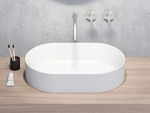 Раковина из сантехнического фаянса GSI Kube X 945811_УЦ 60х40 накладная цвет белый - фото 2