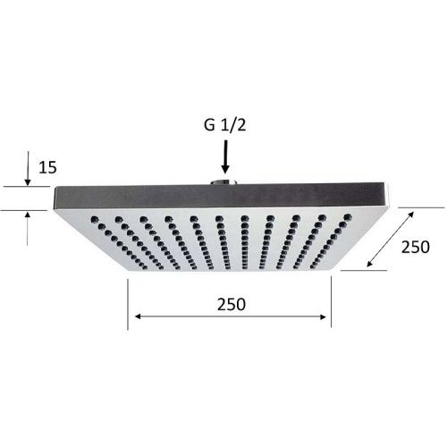 Верхний душ Remer 356SD25X 25х25 хром - фото 2