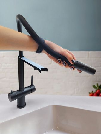 Смеситель для кухни AltroBagno Flusso AltroBagnoFlusso050204MB на мойку черный