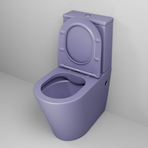 Унитаз напольный с бачком Grossman Color GR-4480LIMS фиолетовый с сиденьем безободковый каскадный смыв - фото 4