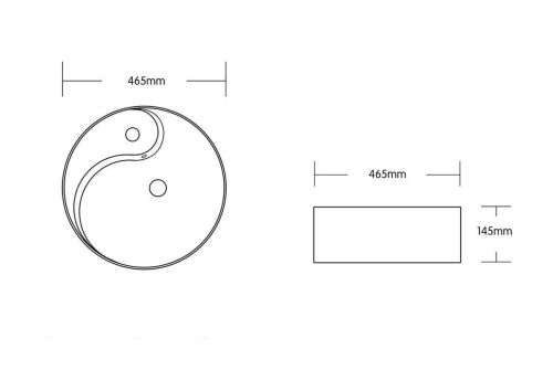 Раковина из сантехнического фарфора Cerutti SPA CR7009W 50х50 накладная цвет белый 1 отверстие под смеситель - фото 2
