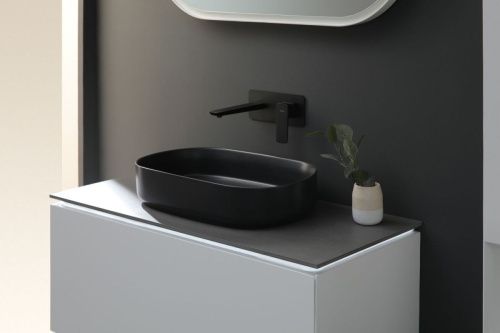 Раковина керамическая Allen Brau Fantasy 4.11022.31 60х40 накладная цвет черный без отверстий под смеситель - фото 4