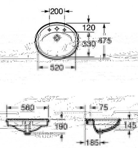 Раковина из сантехнического фарфора Roca Adora 7327203000 60х50 встраиваемая цвет белый - фото 3