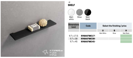 Полка в ванную комнату Novellini Frame Accessories R90AKFME45-B